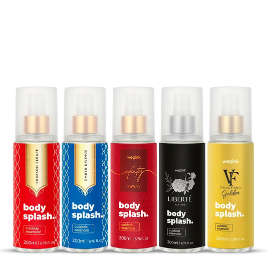 Kit Body Splash Crimson Seraph + Ember Divinus + Infinity Tawny + Liberté Platiné + VF Golden
